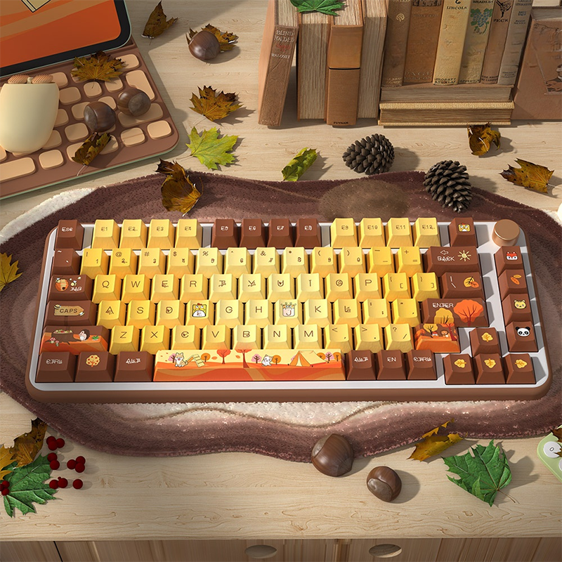 Autumn Cherry Profile Dye Sub PBT Keycap Set
