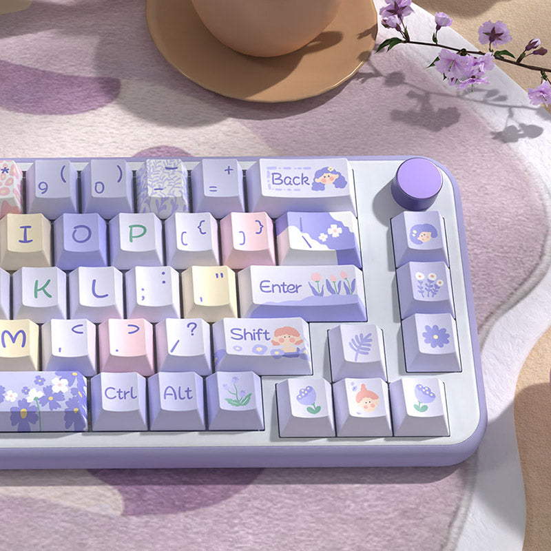 Flower Girl Cherry Profile Dye Sub PBT Keycap Set
