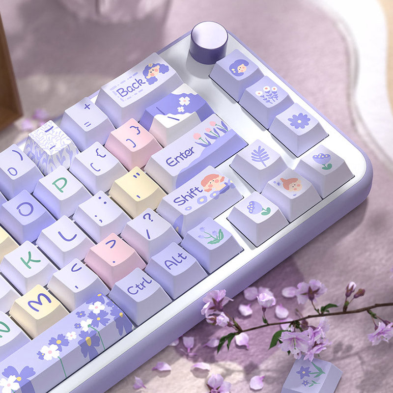 Flower Girl Cherry Profile Dye Sub PBT Keycap Set