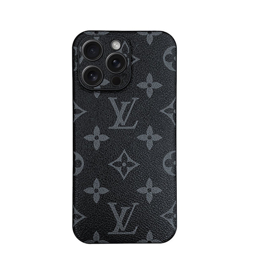 Black Big Printing Monogram iphone Case