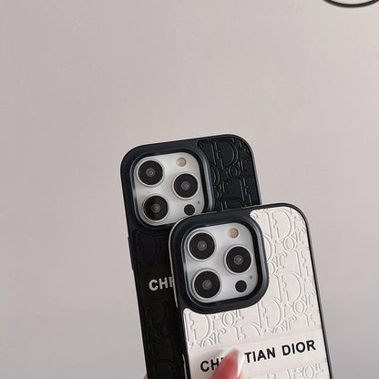 Luxury CD Silicone Black iPhone Case