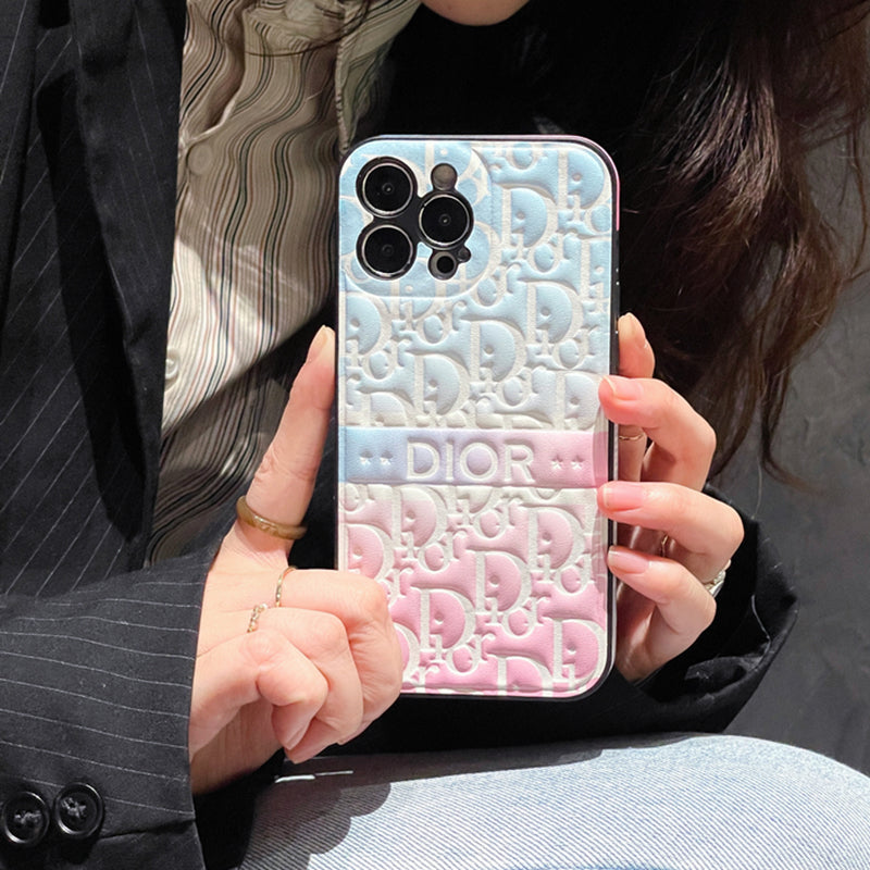 Luxury Blue CD Puffer iPhone Case